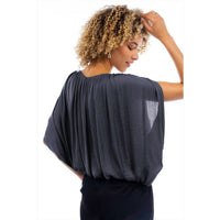 Naked Zebra - Grecian Drape Bubble Blouse