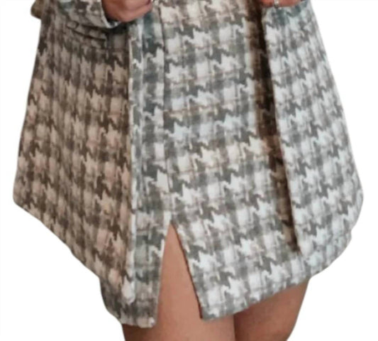 Entro - Houndstooth Mini Skirt