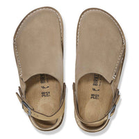 BIRKENSTOCK Unisex Lutry Premium Suede Clog in gray taupe - item - detail view