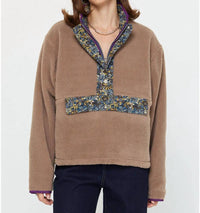 Current Air - Reversible Floral Sherpa Pullover
