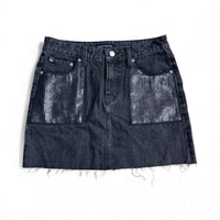LUCKY BRAND Sequin Pocket Denim Skirt in black - women's skirt - detail view