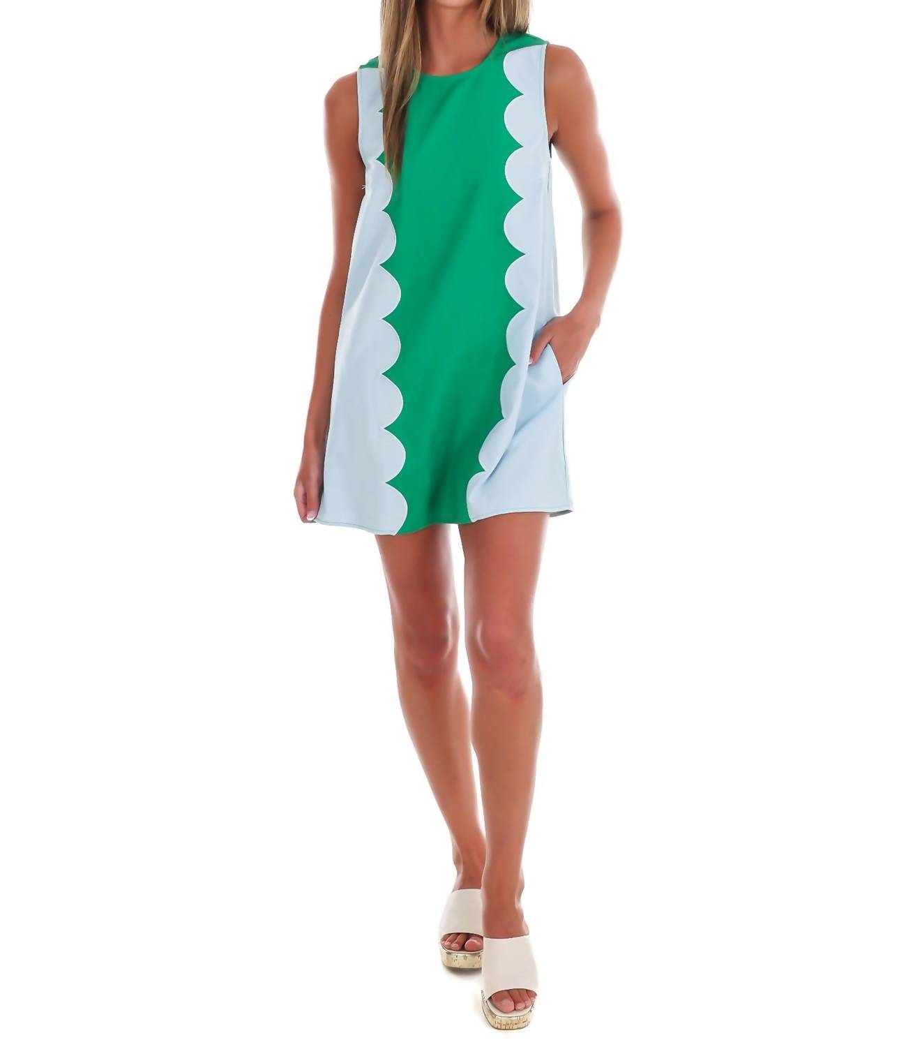 Day + Moon - Women's Scalloped Sweetie Mini Dress