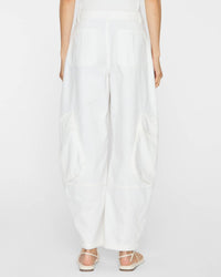 FRAME Bubble Cargo Pants in white 1 - women's pants - detail view