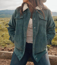 Outback Trading Co. Georgia Button Up Jacket in sage - women's jacket