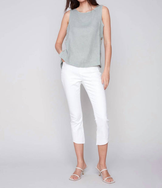 Charlie B - Sleeveless Linen Blouse