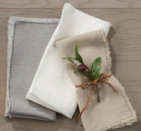 Saro Lifestyle - Fringed Design Washed 20" Napkins - Set Of 4