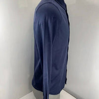 Icon Amsterdam Men’s The Luxe Button-up Shirt in navy blue - men's shirt - detail view