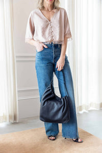 Sablyn - Simone Short Sleeve Button Down Top With Lace