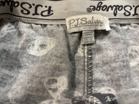 PJ Salvage game day flannel shorts in charcoal - women's intimate - detail view