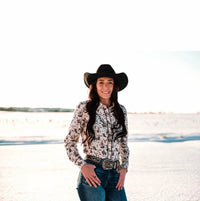 Rock & Roll Cowgirl - Wild West Print Western Shirt