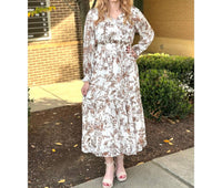 Umgee - Robin Floral Print Midi Dress