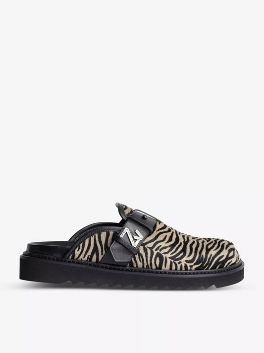 Zadig & Voltaire - WOMEN'S ALPHA ZEBRA-PRINT LEATHER MULES