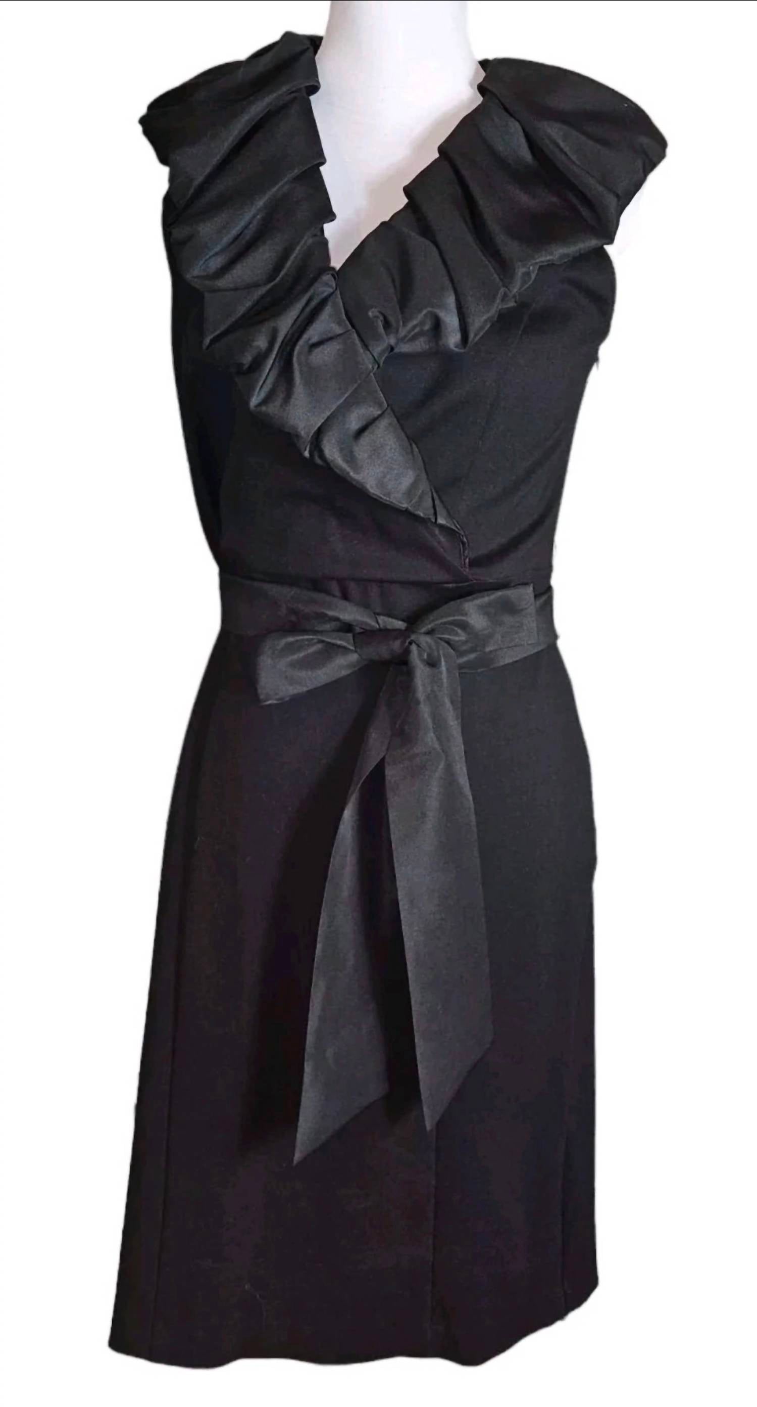 Nue By Shani - Built In Shapewear High Ruffle Neck Dress