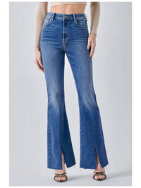 Hidden - Diva Front Slit Flare Jeans