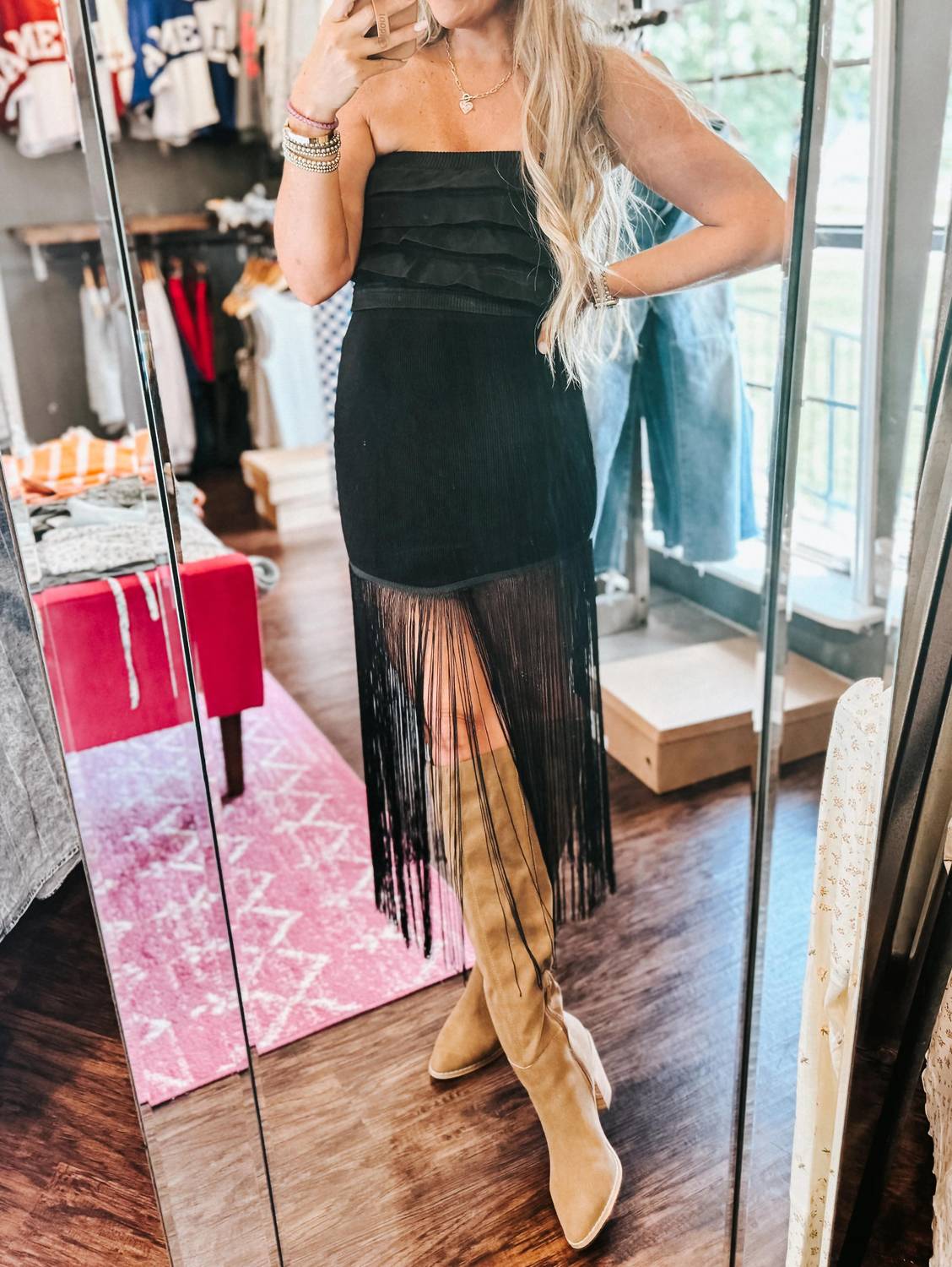 Blue B - Festival Fringe Midi Skirt