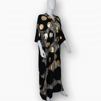 Sylca Designs - Women's V-Neck Polka Dot Caftan