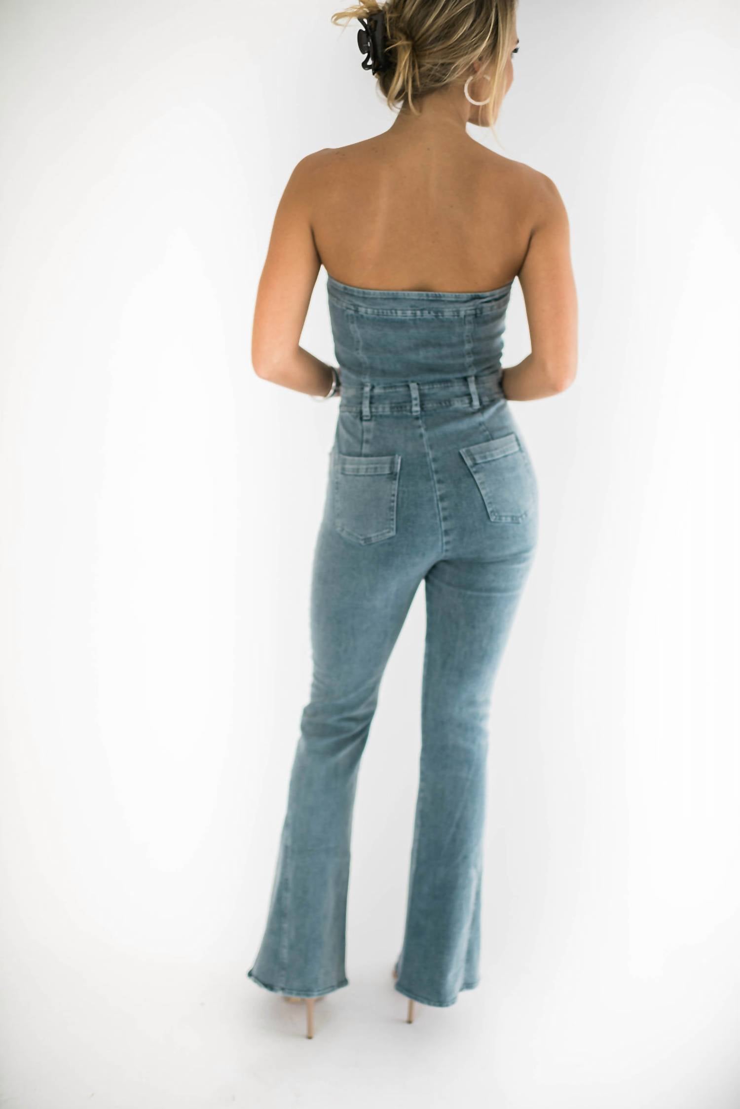 Falcon Park - Quinn Zip Up Denim Jumpsuit
