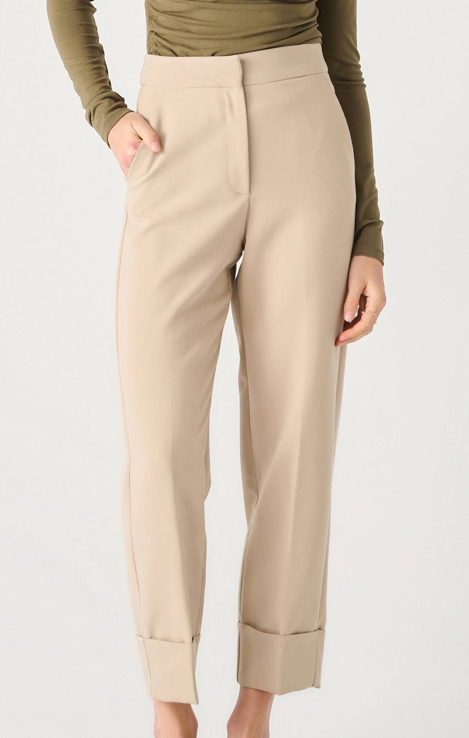 Black Tape - Cuffed Straight Leg Pants