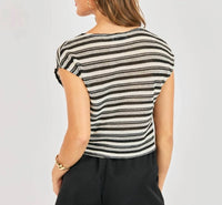 Sadie & Sage - Narrow Road Cap-sleeve Top
