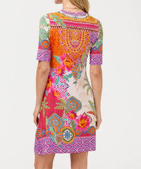 Johnny Was - JANIE FAVORITE ELBOW SLEEVE SWING DRESS