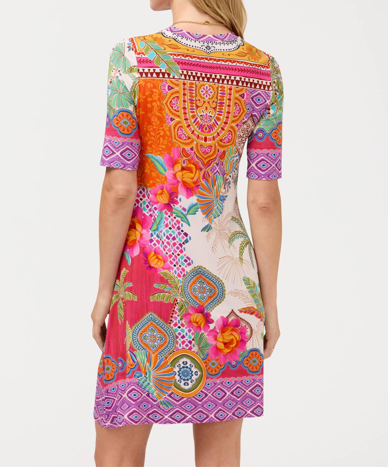 Johnny Was - JANIE FAVORITE ELBOW SLEEVE SWING DRESS