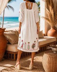 Surelymine - The Mosaic Embroidered Midi Dress
