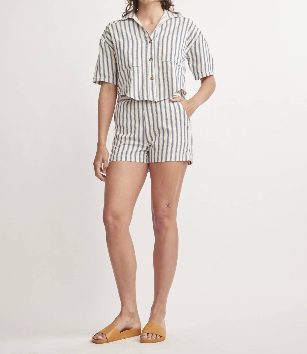 Self Contrast - Shaan Stripes Shorts