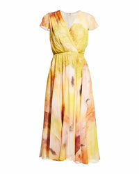 Jason Wu - SLEEVELESS CRINKLE CHIFFON LACE DETAIL DAYDRESS
