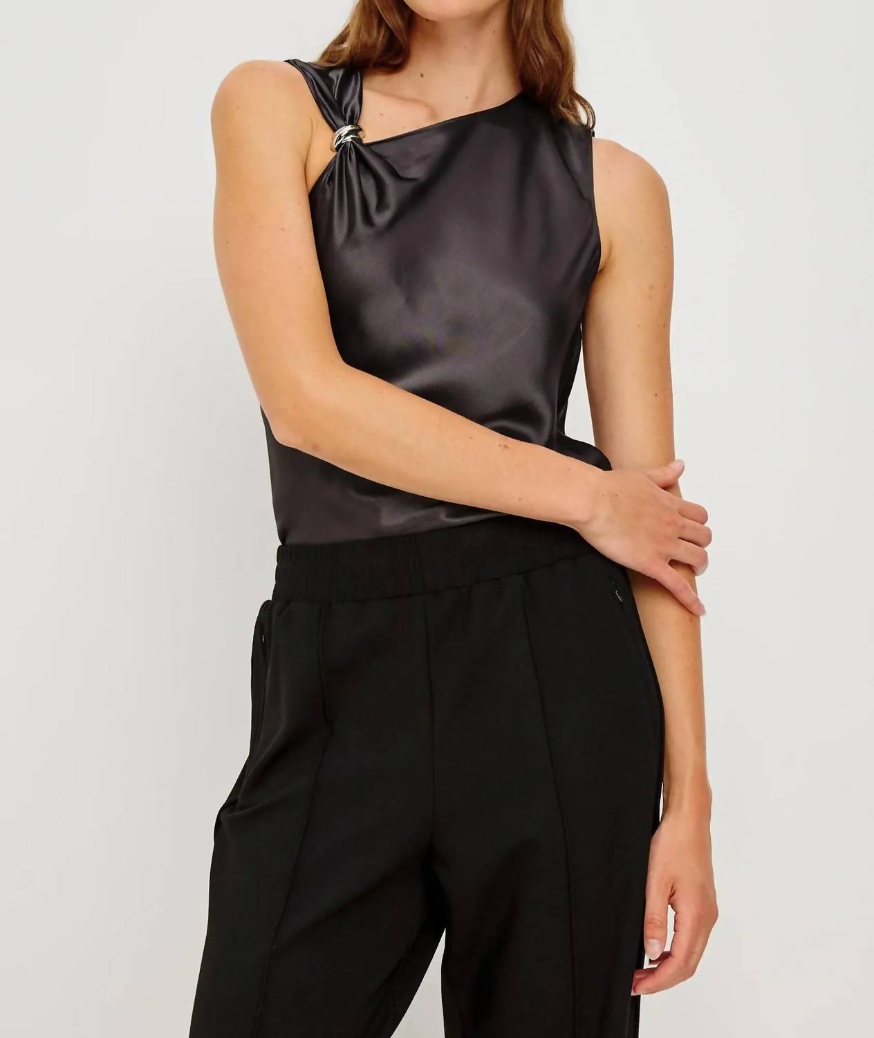 Rails Karley Sleeveless Top in gunmetal - women's blouse - view 4