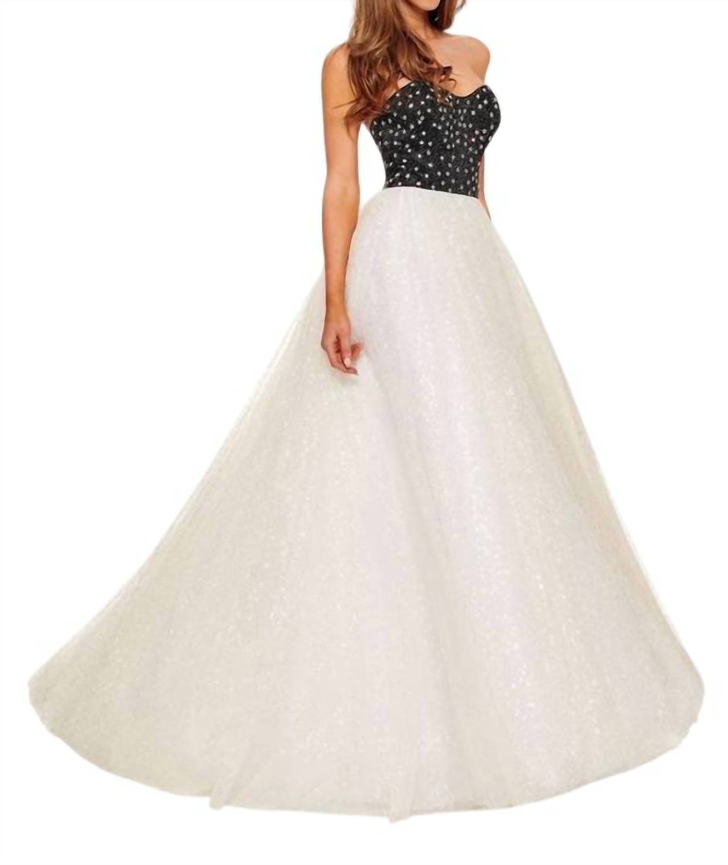 Rachel Allan - Off The Shoulder Polka Dress