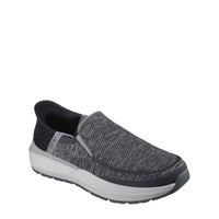 Skechers Men's Neville Shoes in charcoal grey - men's loafer - detail view