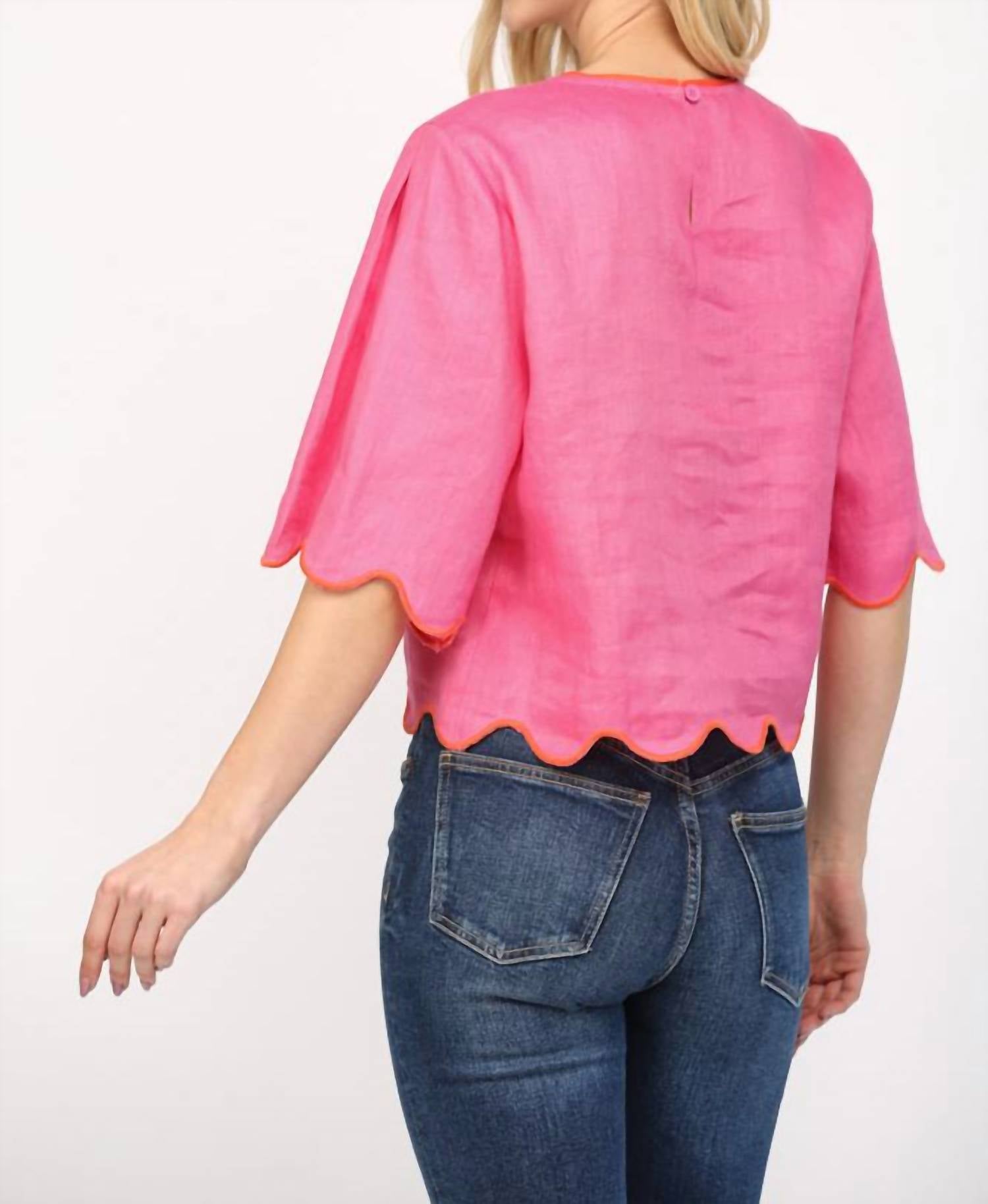 Fate By Lfd - Scallop Edge Poppy Top