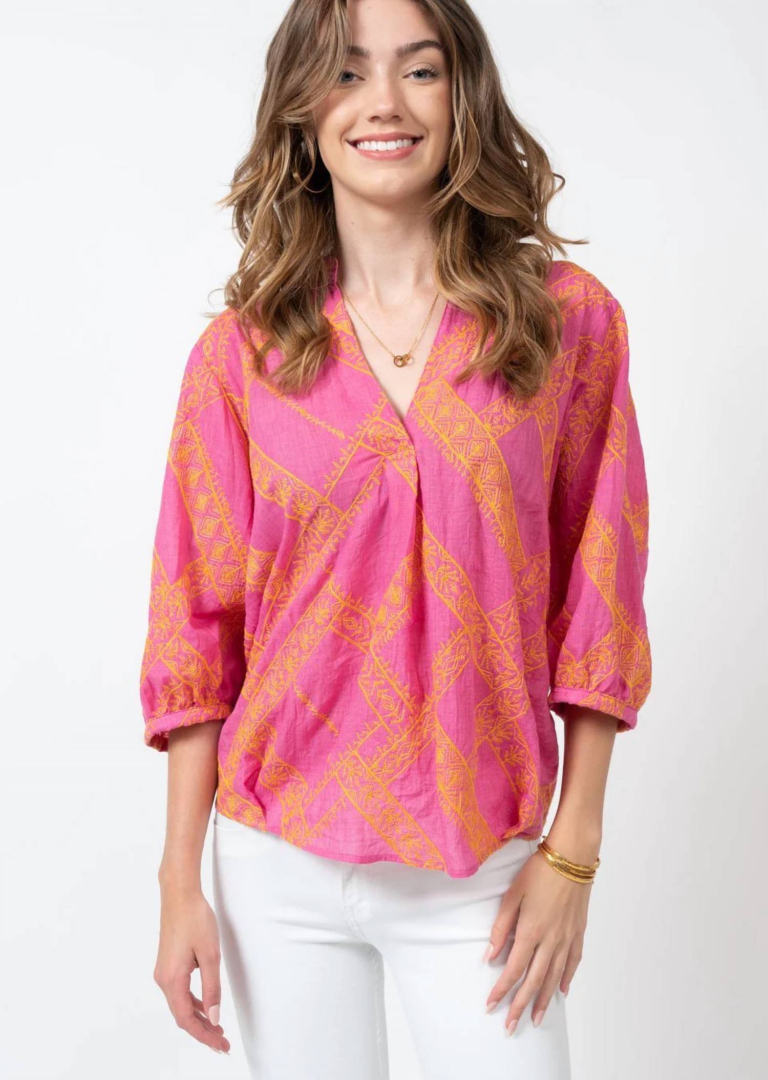 Ivy Jane - Embroidered Popover Top