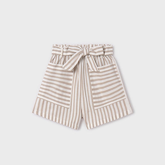 Mayoral - Girls Stripes Shorts