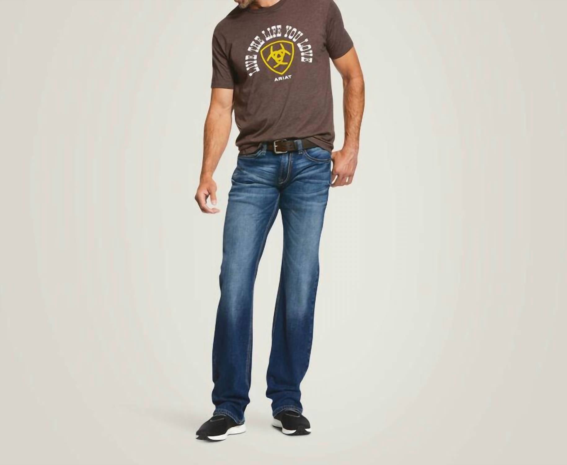 ARIAT M7 Rocker Stretch Nassau Stackable Straight Leg Jeans in summit - men's jeans