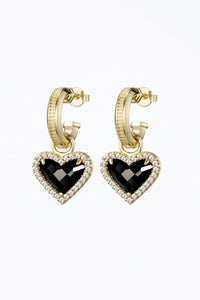 WHITNEY GEMSTONE HEART EARRINGS