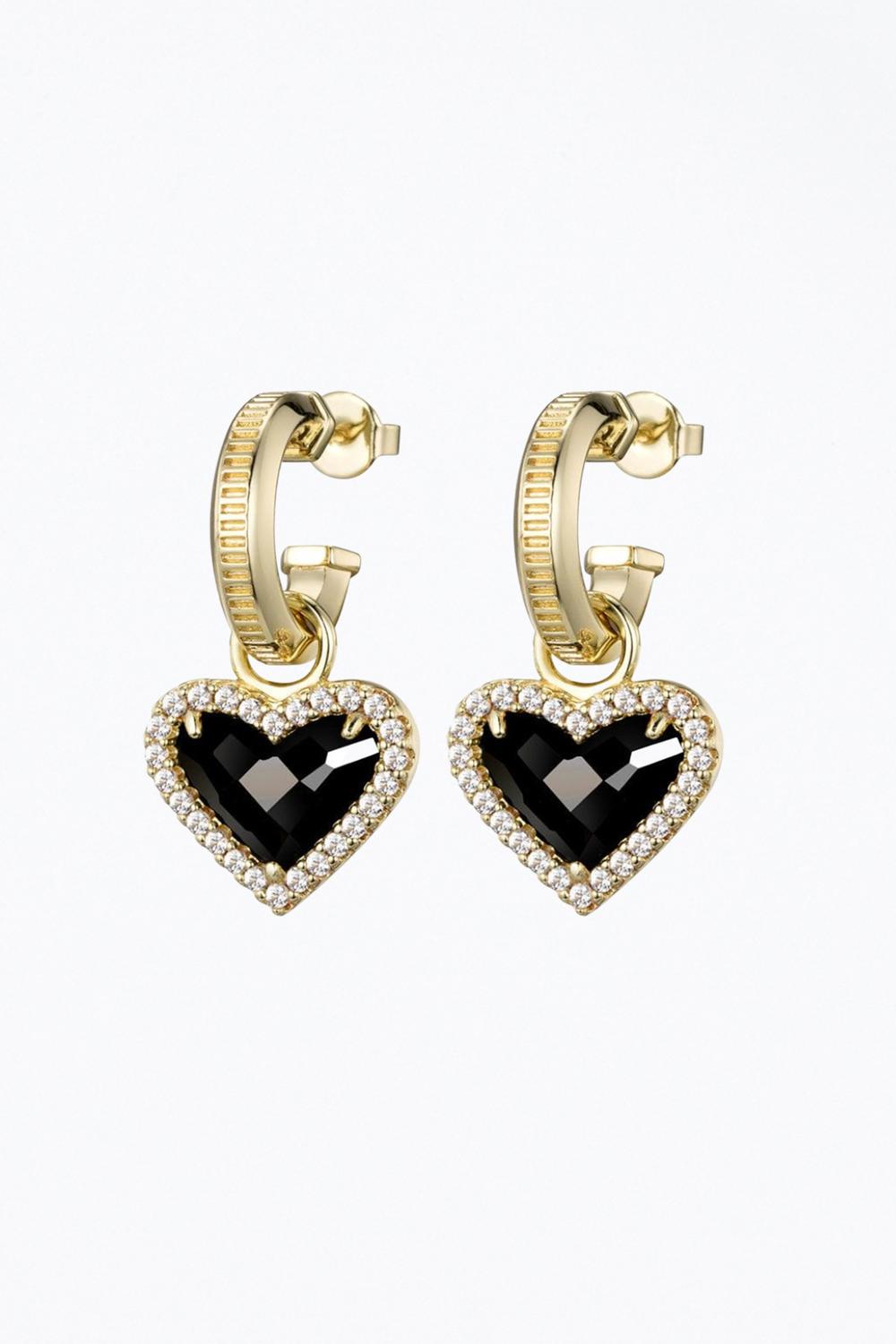 WHITNEY GEMSTONE HEART EARRINGS