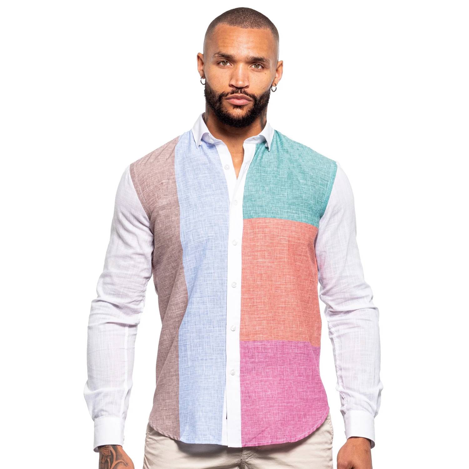 Eight X - Color Block Button Down Shirt