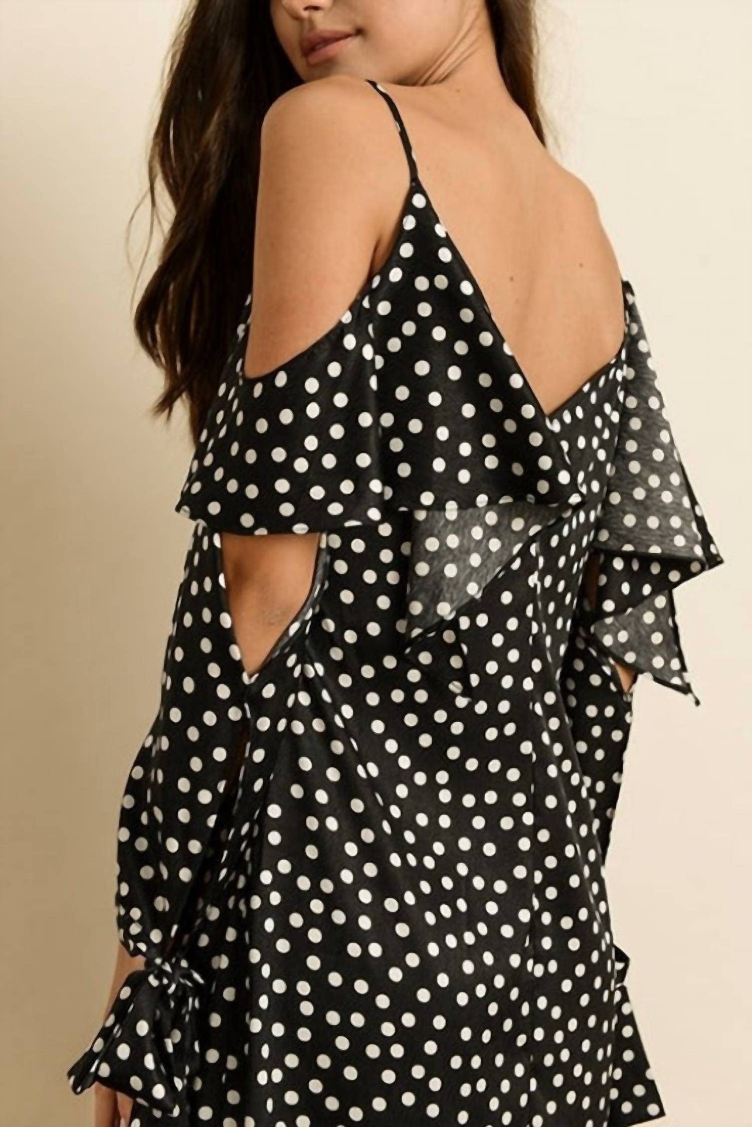 Dress Forum - Polka Dot Flutter Mini Dress
