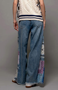 Trend:Notes - Bandana Wide-leg Denim Jeans