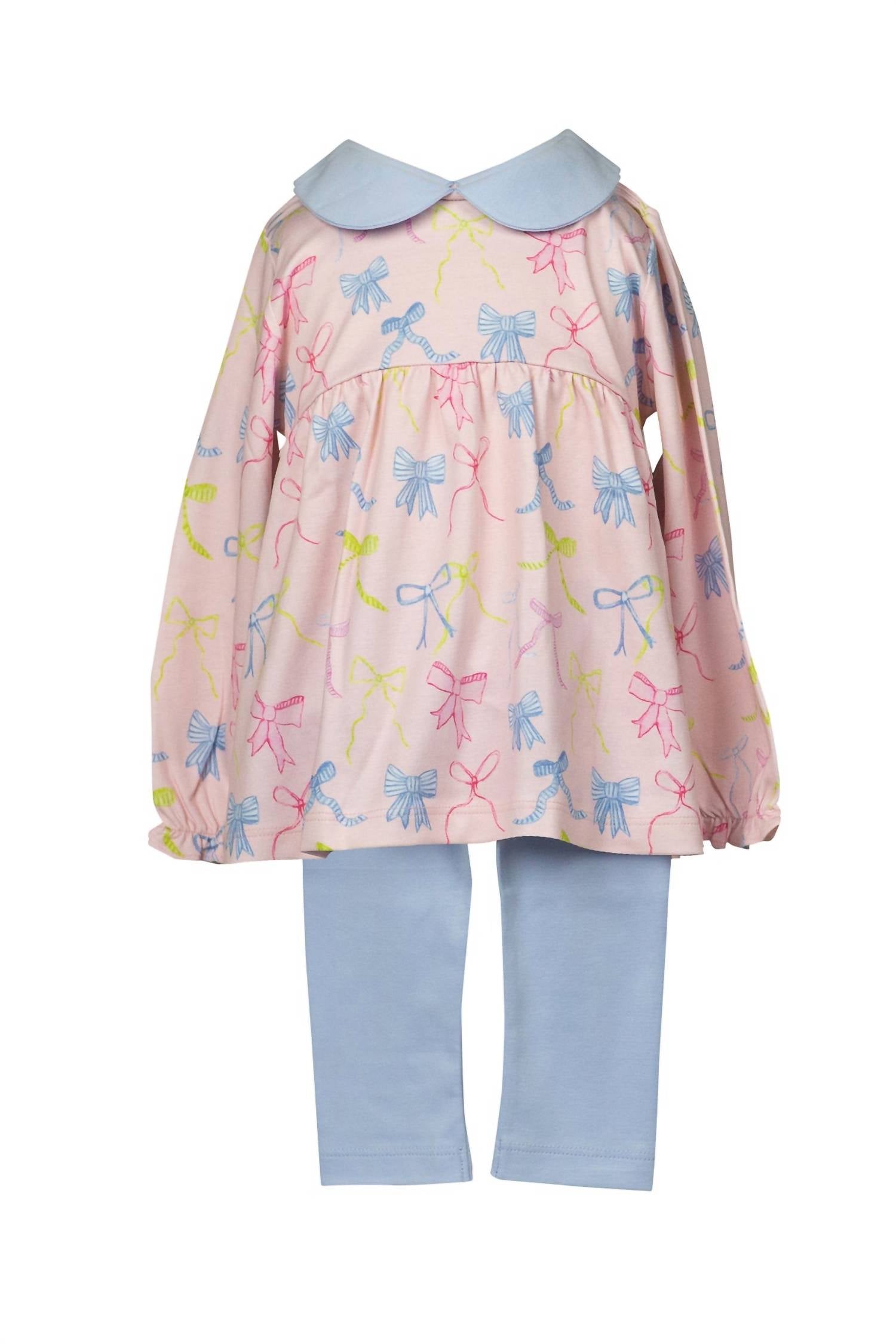 The Proper Peony - Girls Ribbon Party Tunic Set
