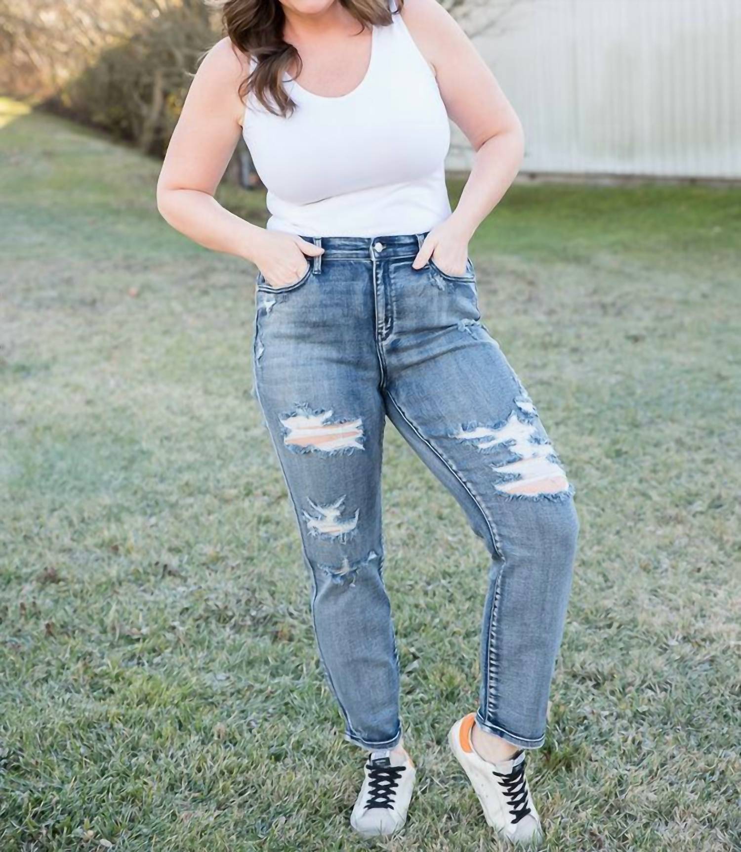 Judy Blue - Rise To The Challenge Boyfriend Jeans