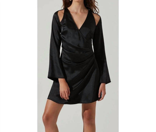 Astr - Cut Out Long Sleeve Mini Dress