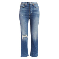 Re/Done - 70's Ultra High Rise Stove Pipe Straight Leg Jeans