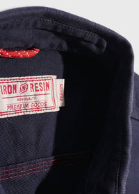 Iron & Resin Men's Journeyman Flex Shirt in navy - men's shirt - detail view