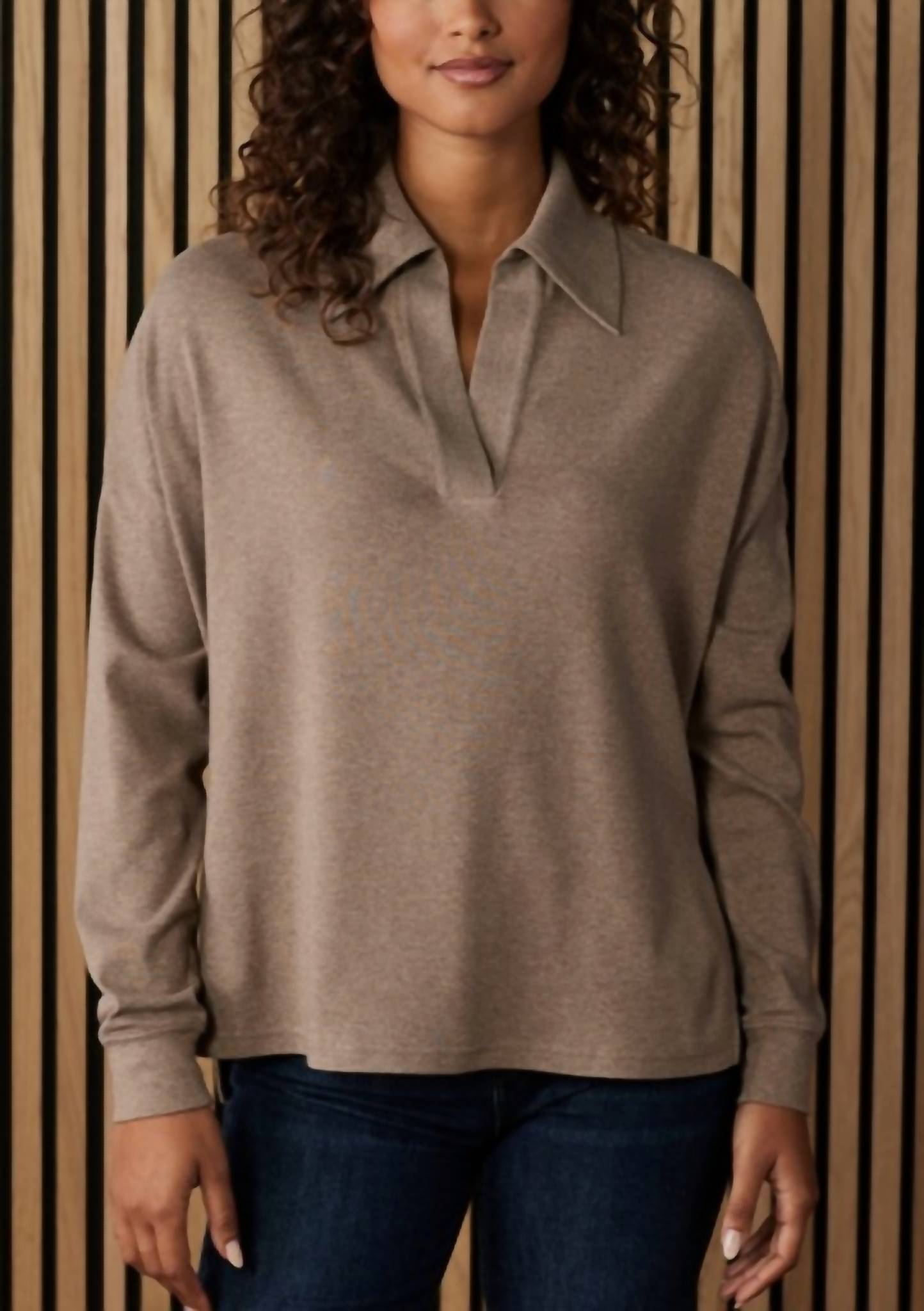 The Normal Brand - Puremeso Split Side Polo Top
