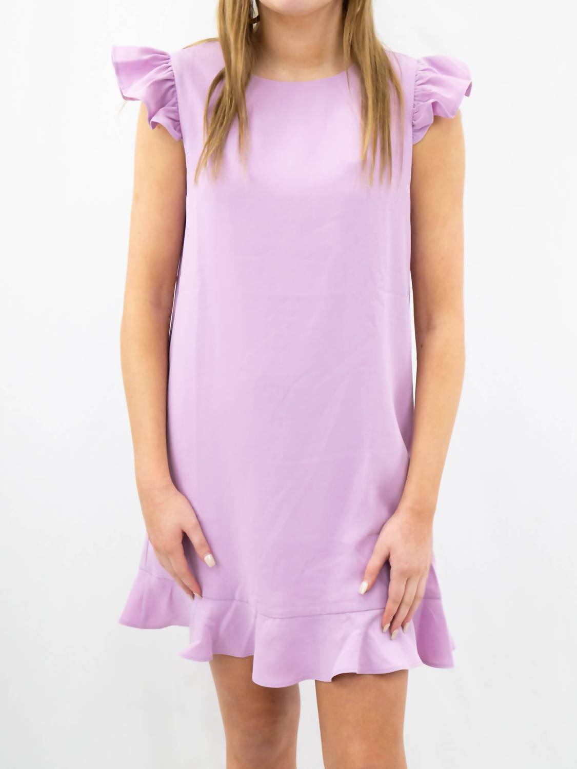 Pretty Follies - Ruffle Sleeve Mini Dress