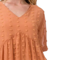 Zenana - Dot Babydoll Mini Dress