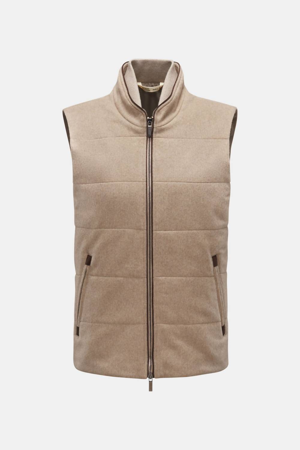 Maurizio Baldassari Men's Cashmere Outdoor Gilet in beige - men's jacket