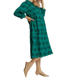 Umgee - Swiss Dot Jacquard Midi Dress